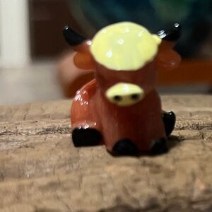Cute Miniature Highland Cow Figurine